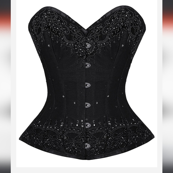 Authentic Green Overlay Overbust Couture Corset - Picture 1 of 5